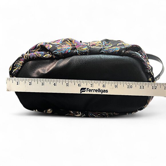 Sakroots Convertible Backpack Shoulder Crochet Stitching Charms Canvas Purse - Picture 14 of 16